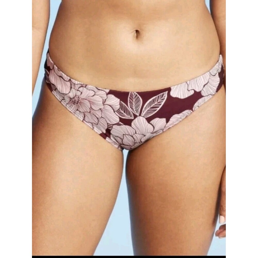 All in Motion Floral Swim Bottom - Brown and Cream XL